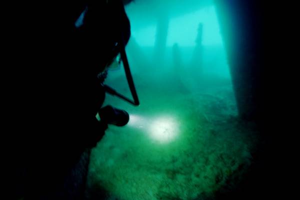 Navigating  under the Spiegel Grove