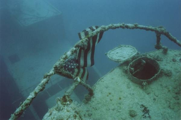 US Flag on Spiegel Grove