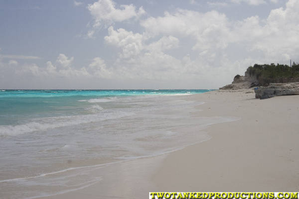 West Beach on Little San Salvador Island Bahamas