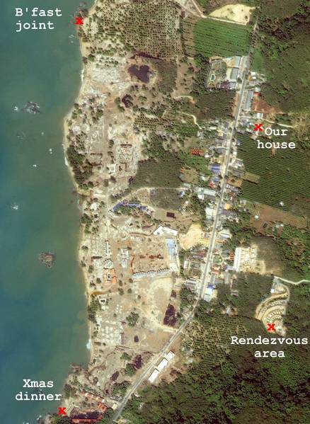 Satellite of Khao Lak, Thailand, after the Tsunami, Dec 2004