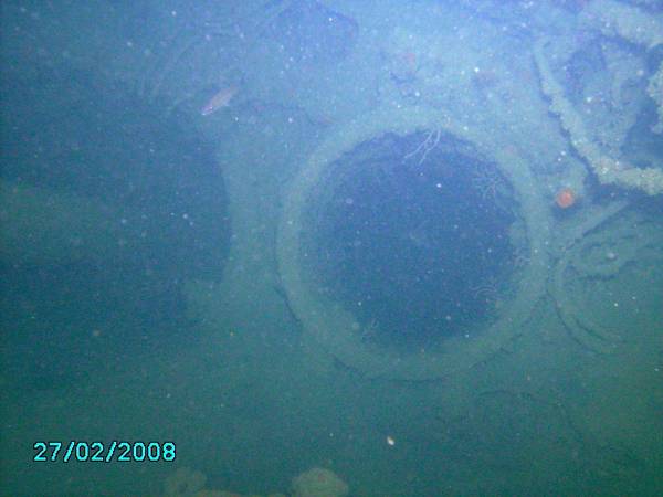 Inside conning tower of U-352